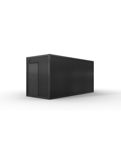 Bürocontainer isoliert, 5100 x 2160 x 2540 mm (L x B x H),  inkl. Elektropaket, 1 Fenster, Lackierung RAL 7016 anthrazit - Variante 4
