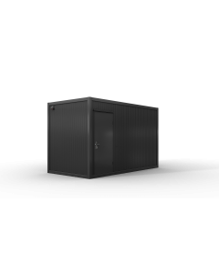 Bürocontainer isoliert, 4100 x 2160 x 2540 mm (L x B x H),  inkl. Elektropaket, 1 Fenster, Lackierung RAL 7016 anthrazit - Variante 3