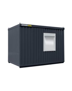 Bürocontainer isoliert, 8 qm, H2950 x B4045 x T2530 mm, inkl. Heizung, 1 Fenster, RAL 7016 anthrazitgrau